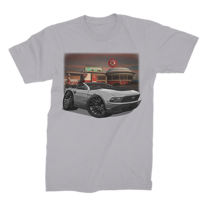 Convertible Mustang Gas Station 2 Premium Jersey Men's T-Shirt