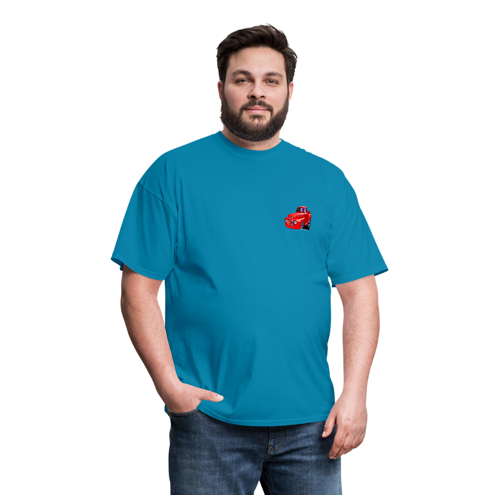 Old Red Truck Version B Men's T-Shirt - turquoise