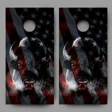 Buffalo with American Flag Cornhole Wrap