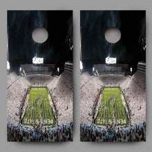 Beaver Football Stadium Whiteout Night Cornhole Board Decal Wrap