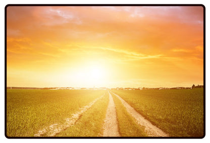 Sunset In the Field Desk Mat