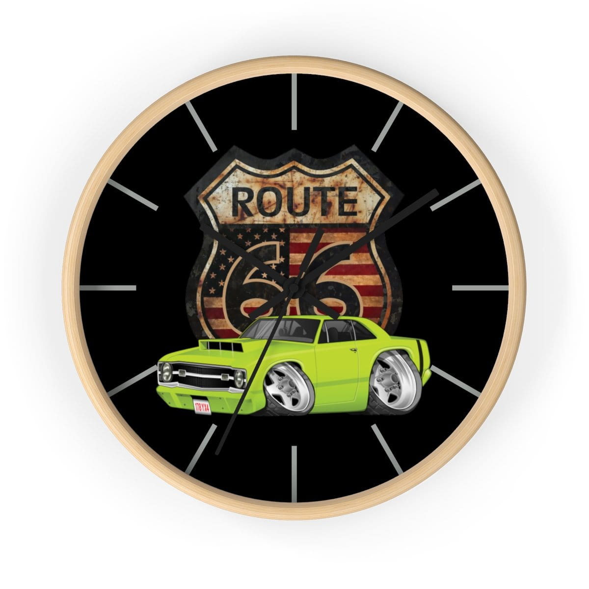 1969 Dart Route 66 Car Art Wall clock