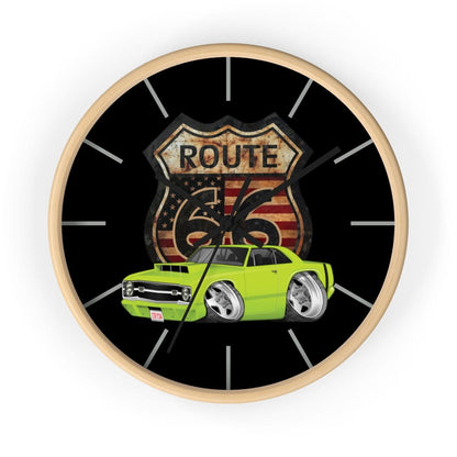 1969 Dart Route 66 Car Art Wall clock