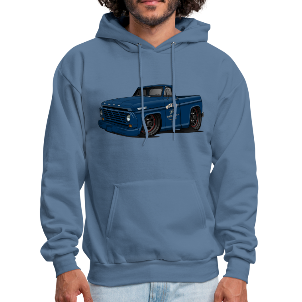 1967 Blue Ford F-100 Men's Hoodie - denim blue