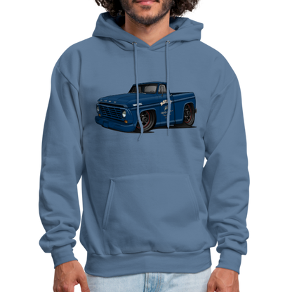 1967 Blue Ford F-100 Men's Hoodie - denim blue