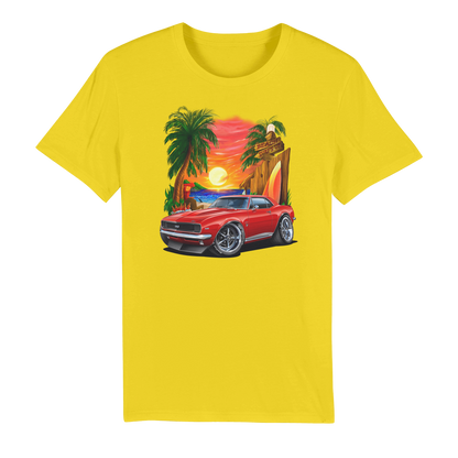 1967 Camaro SS Margaritaville Beach Car Art Organic Jersey Adult T-Shirt