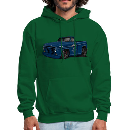 1967 Blue Ford F-100 Men's Hoodie - forest green