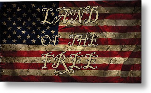 Aged Flag Free - Metal Print