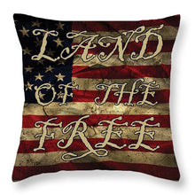 Aged Flag Free - Throw Pillow