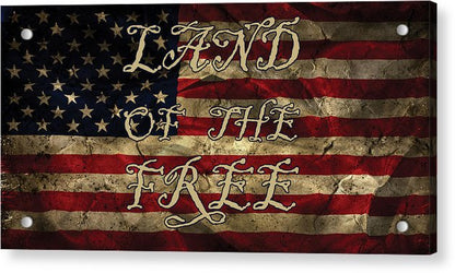 Aged Flag Free - Acrylic Print
