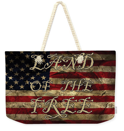 Aged Flag Free - Weekender Tote Bag