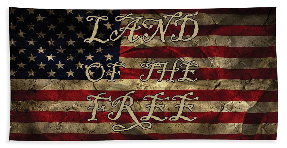 Aged Flag Free - Beach Towel