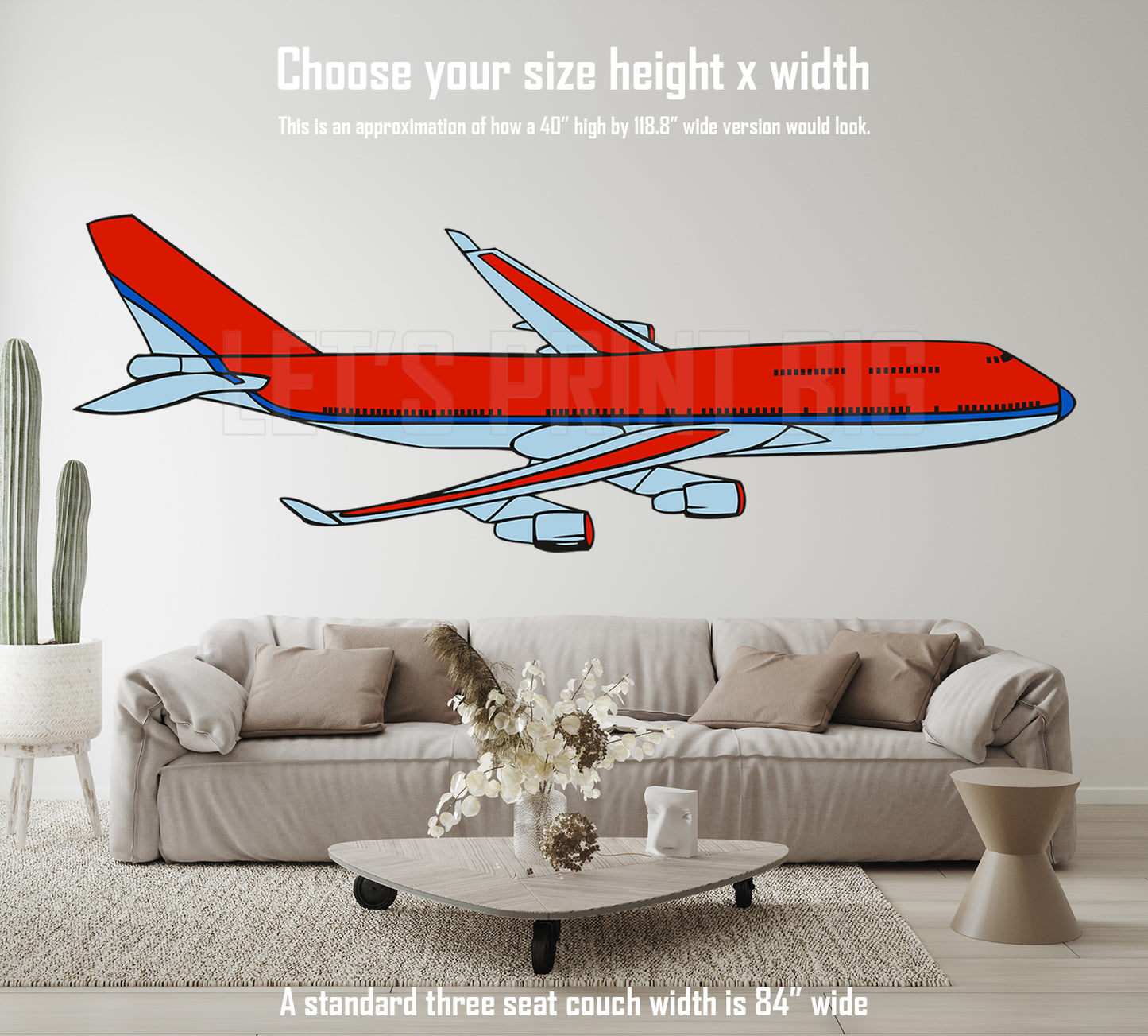 Airplane airliner jet wall art decals