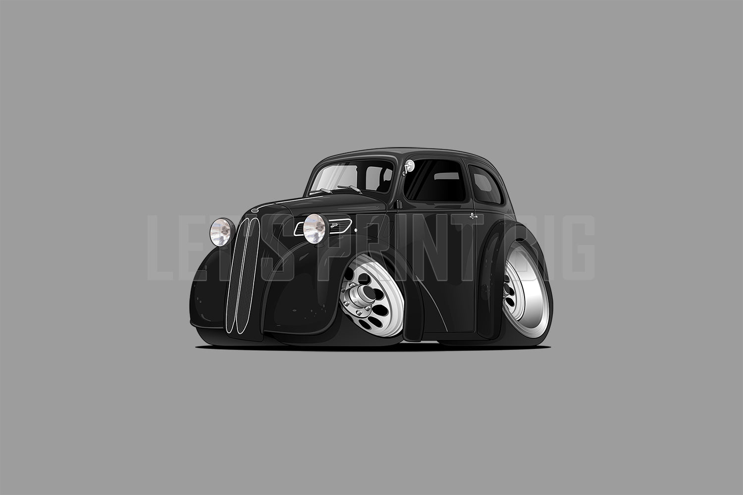 Anglia Coupe Car Art Wall Decals