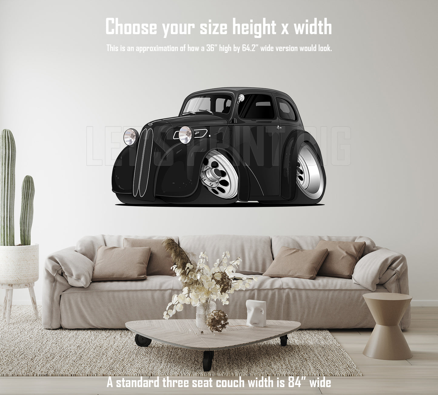 Anglia Coupe Car Art Wall Decals