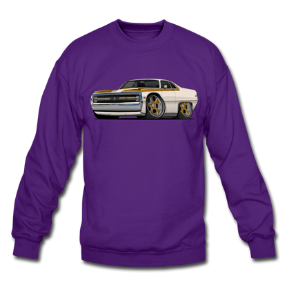 1970 Chrysler 300 Hurst Car Art Crewneck Sweatshirt - purple