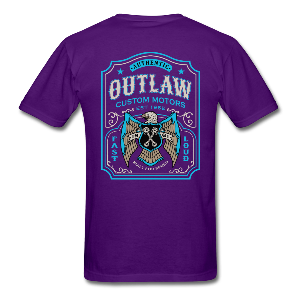 Outlaw Custom Motors Fast Loud Mens T-Shirt - purple