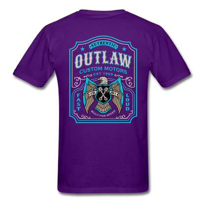 Outlaw Custom Motors Fast Loud Mens T-Shirt - purple