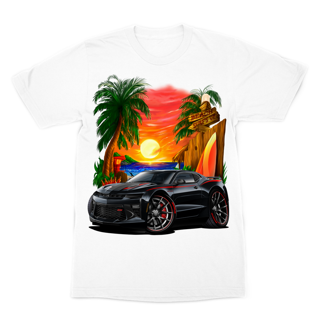 Surfs Up 2017 Camaro SS Car Art Premium Sublimation Adult T-Shirt