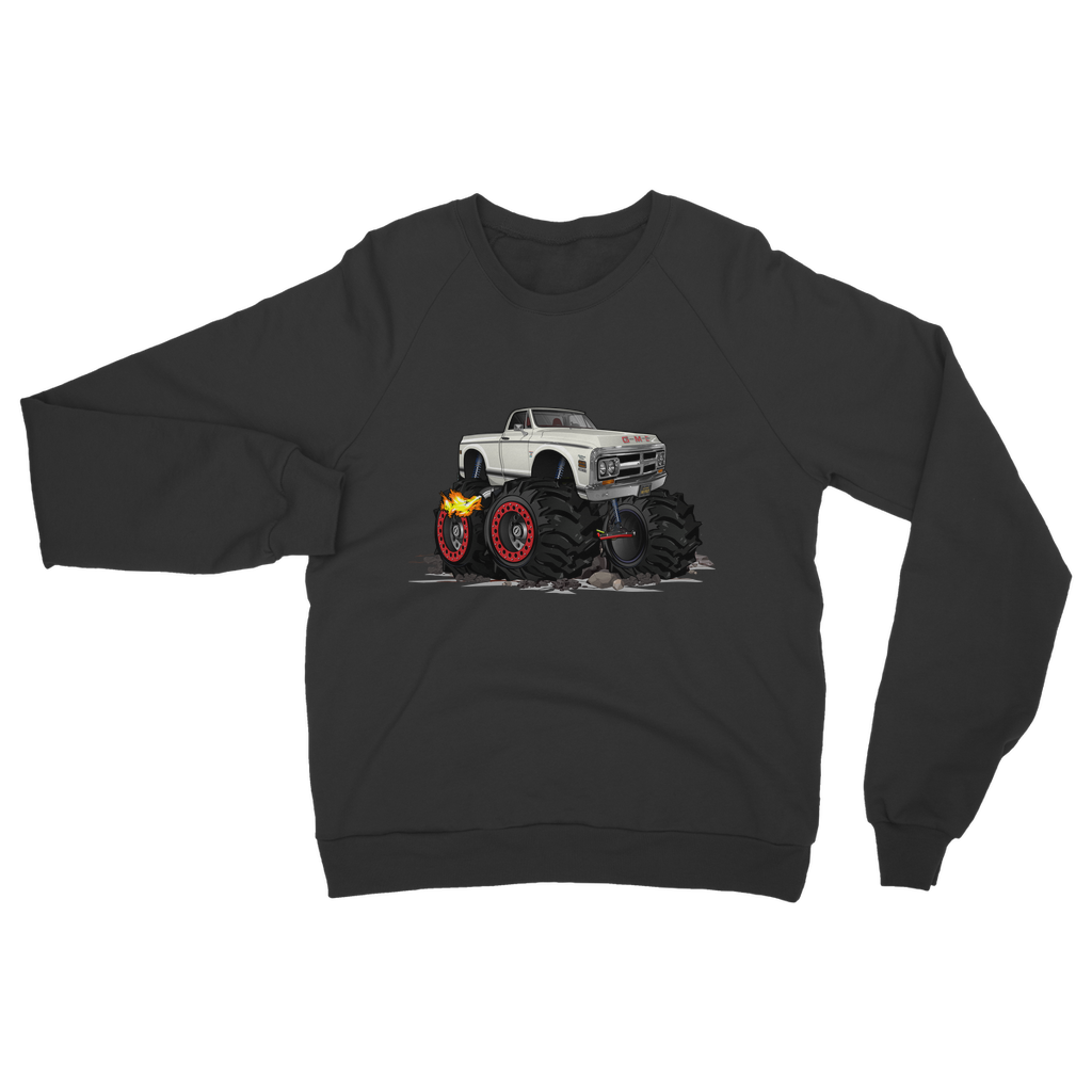 1972 GMC 4x4 Pickup Monster Truck with Rocks Car Art Classic Adult Sweatshirt