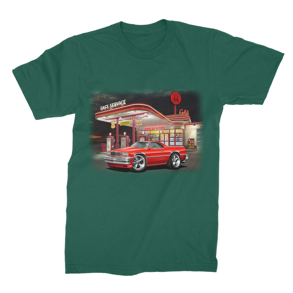 1978 El Camino Gas Station Route 66 Premium Jersey Men's T-Shirt