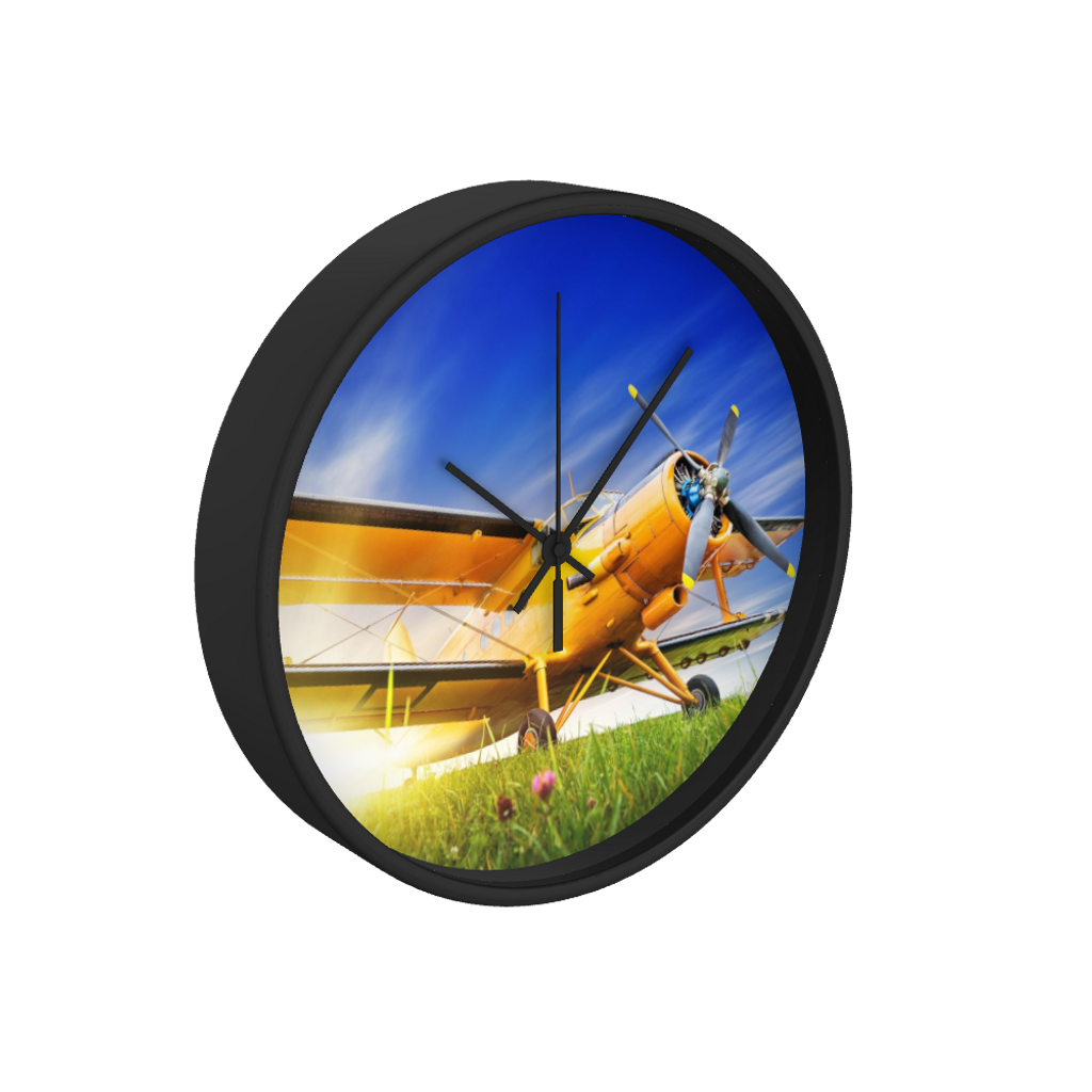 Biplaine sunset 10 inch wall clock