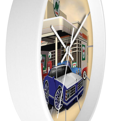 Pontiac Lemans gas station Car Art Wall clock