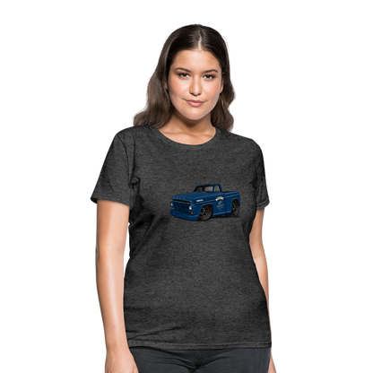 1967 Blue Ford F-100 Women's T-Shirt - heather black