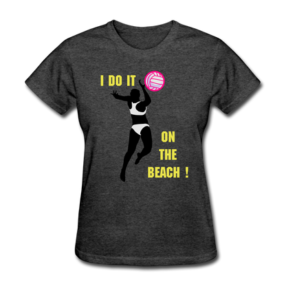 Beach Volleyball Women's T-Shirt - heather black