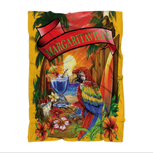 Margaritaville Orange Parrot Beach Premium Sublimation Adult Blanket