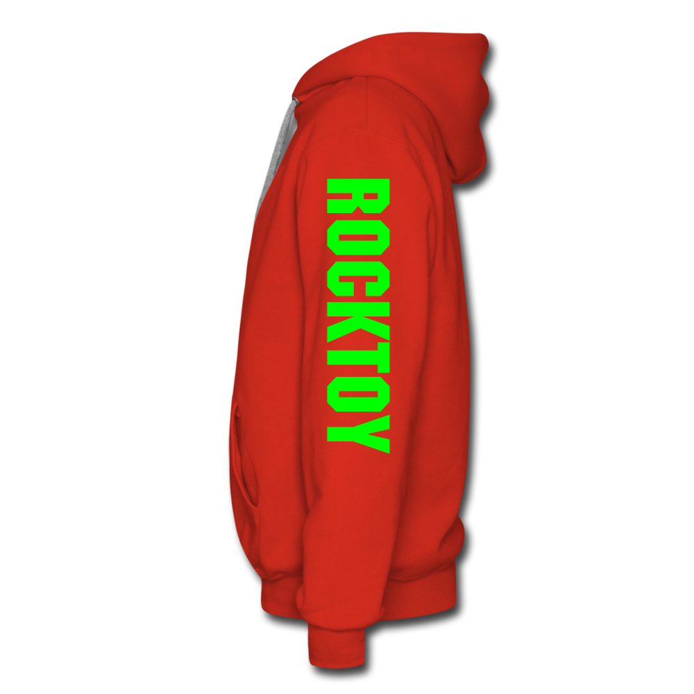 Green Jeep Rocktoy Rock Climber Car Art Men’s Premium Hoodie - red