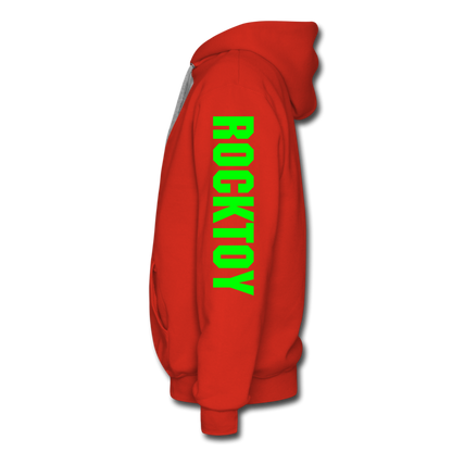 Green Jeep Rocktoy Rock Climber Car Art Men’s Premium Hoodie - red