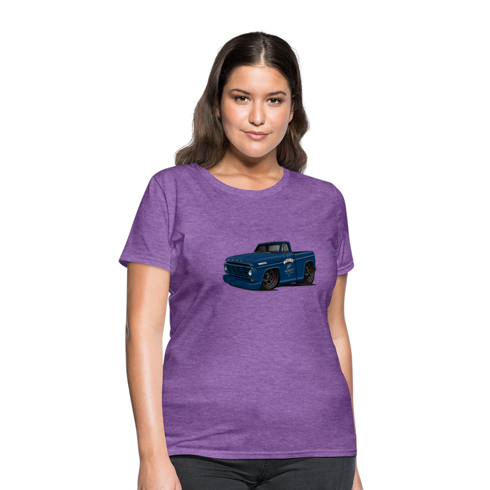 1967 Blue Ford F-100 Women's T-Shirt - purple heather