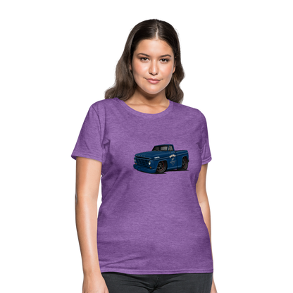 1967 Blue Ford F-100 Women's T-Shirt - purple heather