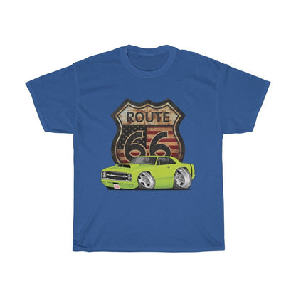 1969 Dart Car Art Route 66 Unisex Heavy Cotton Tee