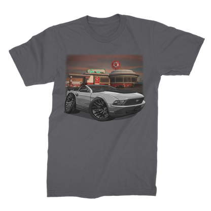 Convertible Mustang Gas Station 2 Premium Jersey Men's T-Shirt