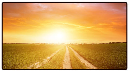 Sunset In the Field Desk Mat