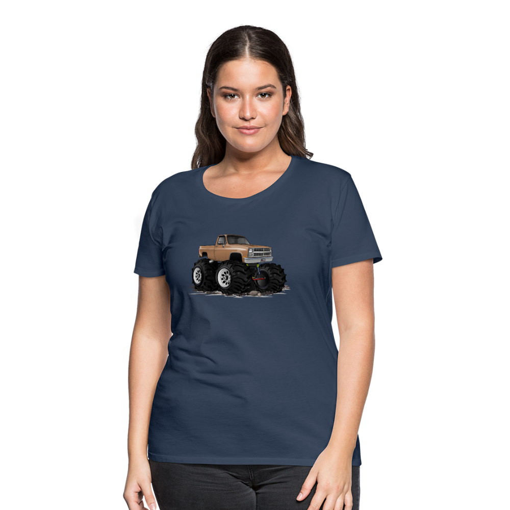 1986 Chevrolet 4x4 Pickup Truck Car Art Women’s Premium T-Shirt - navy