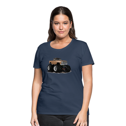 1986 Chevrolet 4x4 Pickup Truck Car Art Women’s Premium T-Shirt - navy