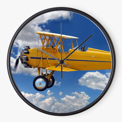 Stearman Biplane 10 inch wall clock