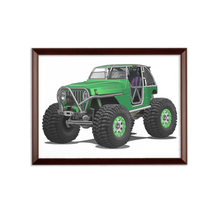 Jeep 4x4 Rocktoy Rock Climber Car Art Sublimation Wall Plaque