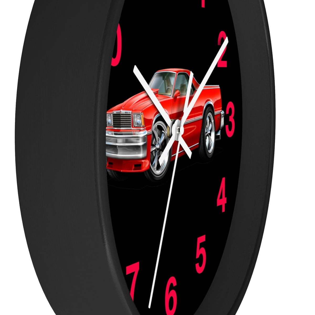 1978 El Camino Red Black Wall clock