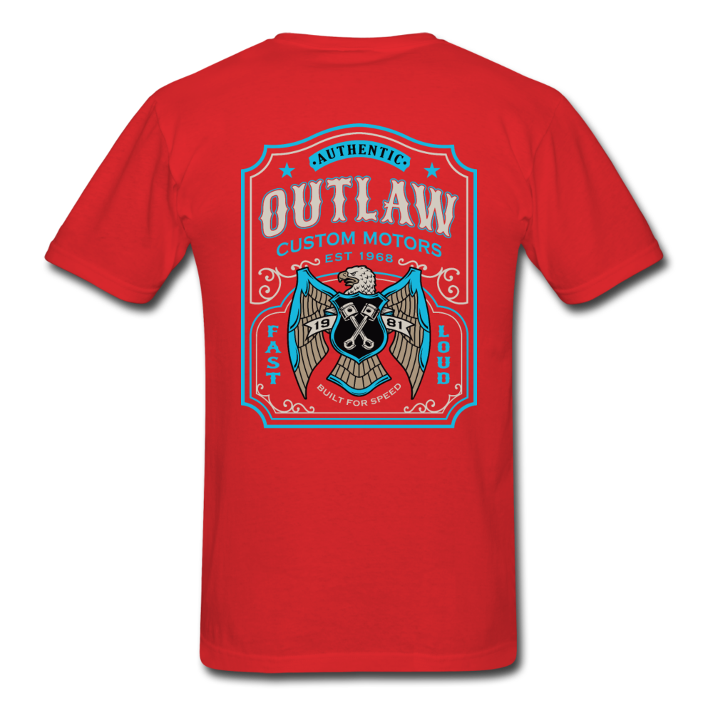 Outlaw Custom Motors Fast Loud Mens T-Shirt - red