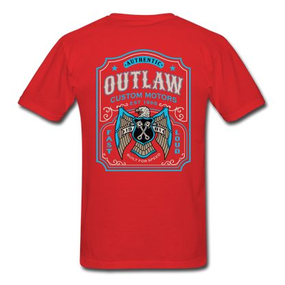 Outlaw Custom Motors Fast Loud Mens T-Shirt - red
