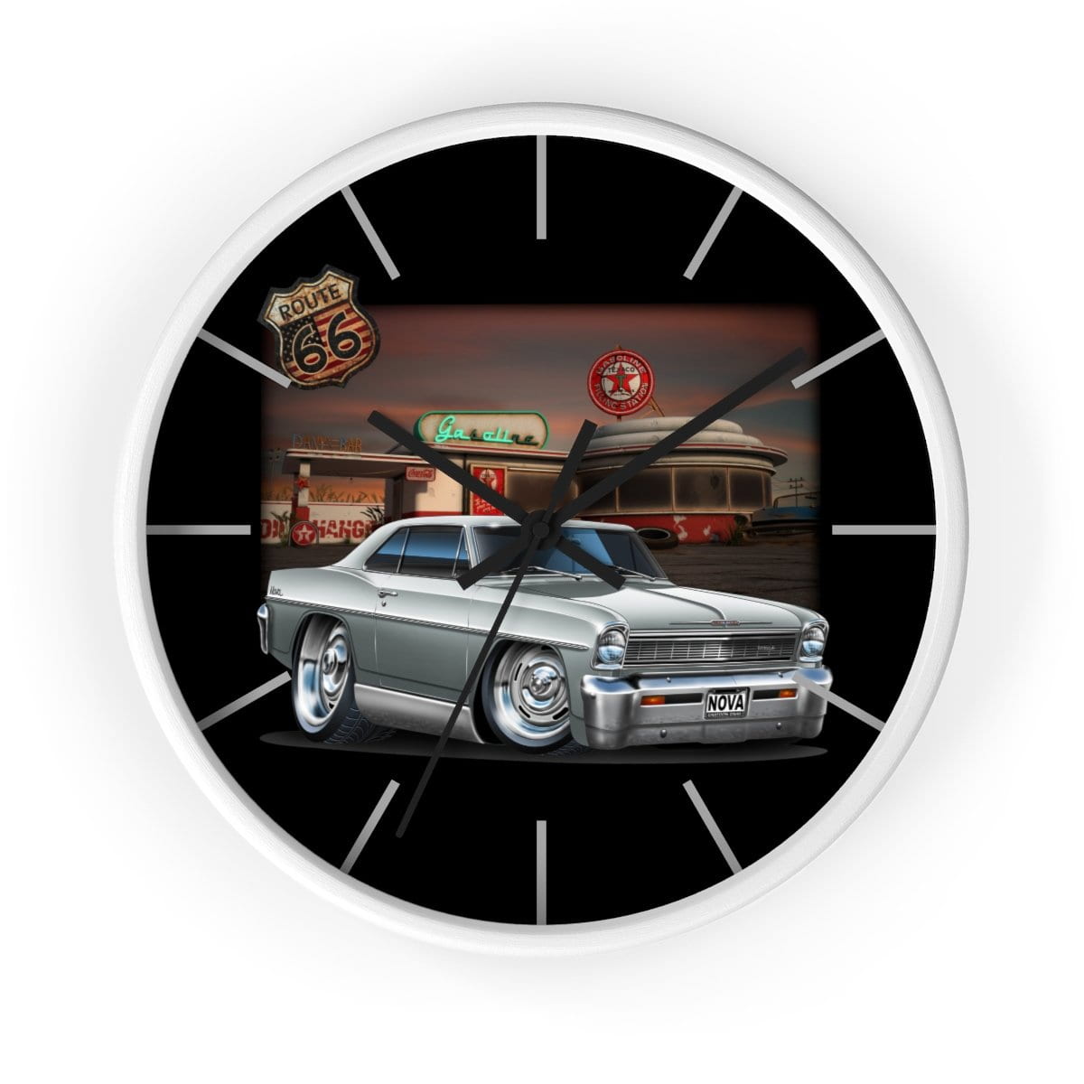 1966 Nova Texaco Wall clock