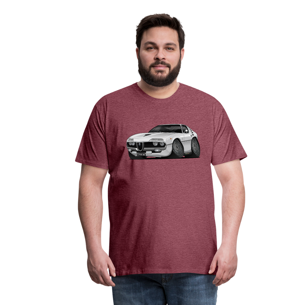 1971 Alfa Romeo Montreal Car Art Men's Premium T-Shirt - heather burgundy
