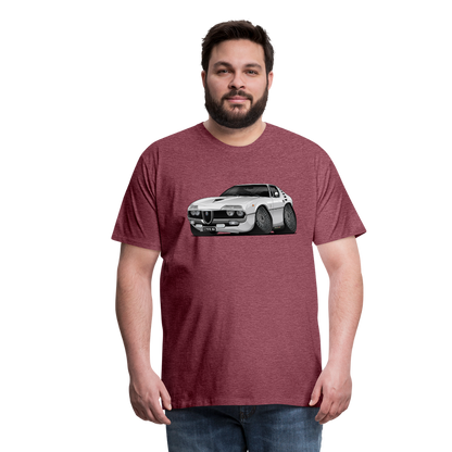 1971 Alfa Romeo Montreal Car Art Men's Premium T-Shirt - heather burgundy