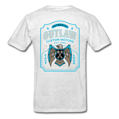 Outlaw Custom Motors Fast Loud Mens T-Shirt - light heather grey