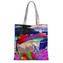 Serenity Beach Banner Design Classic Sublimation Tote Bag