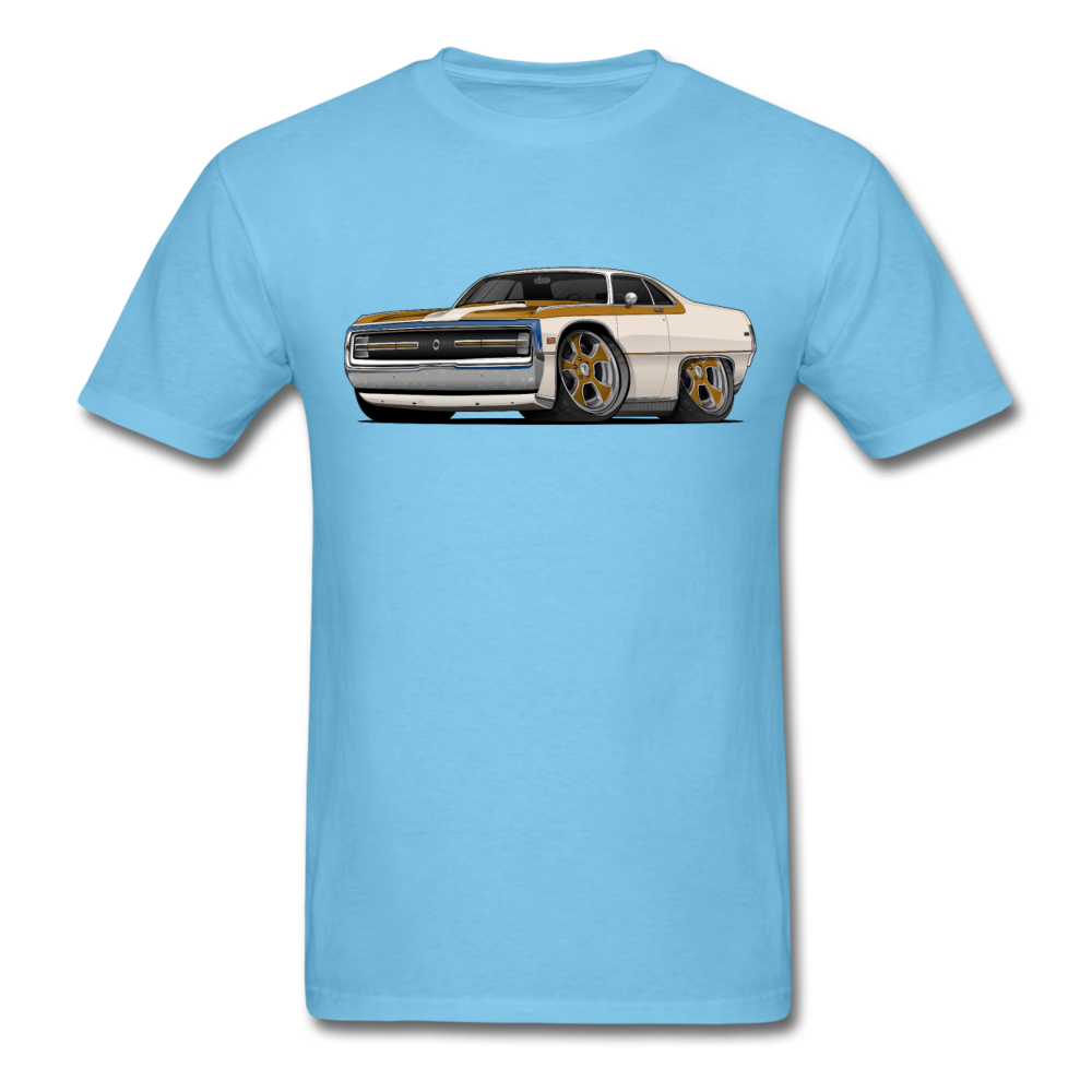 1970 Chrysler 300 Hurst Car Art Men's T-Shirt - aquatic blue